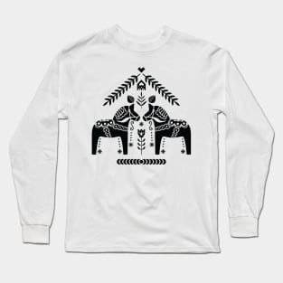 Swedish Dala Horse Long Sleeve T-Shirt